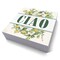 Ciao Sign Italian Hello Welcome Sign Desk Decor Wooden Box Sign Watercolor Hand Drawn Flower Rustic Wood Block Plaque Box Sign for Home Farmhouse Office Kitchen Bathroom Shelf Table Decoration